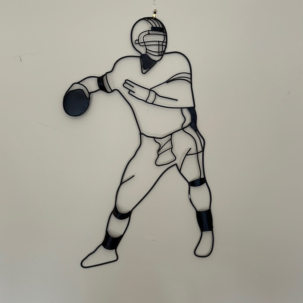 Football >2’ metal wall art